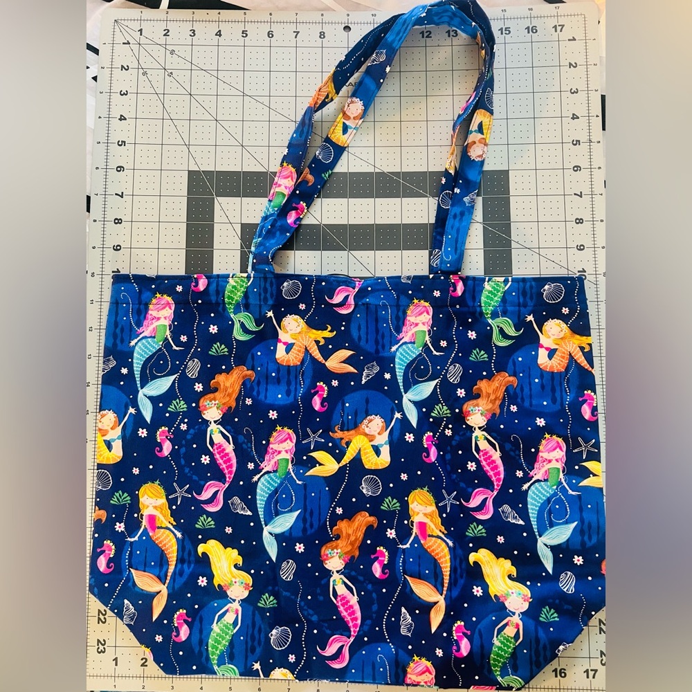 Handmade - Colorful Mermaid Tote Bag.  New!